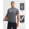 image:imagebaleaf Mens Sun Protection Shirts Short Sleeve TShirts Swim Rash Guard Hiking Running SPF UPF 50 UV LightweightHeather Gray
