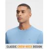 image:imagebaleaf Mens Sun Protection Shirts Short Sleeve TShirts Swim Rash Guard Hiking Running SPF UPF 50 UV LightweightHeather Light Blue