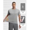 image:imagebaleaf Mens Sun Protection Shirts Short Sleeve TShirts Swim Rash Guard Hiking Running SPF UPF 50 UV LightweightHeather Light Gray