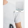 image:imagebaleaf Mens Sun Shirts with Pocket Short Sleeve T Shirts UPF 50 UV SPF Lightweight Quick Dry Hiking Fishing Rash GuardLight Gray