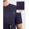 image:imagebaleaf Mens Sun Shirts with Pocket Short Sleeve T Shirts UPF 50 UV SPF Lightweight Quick Dry Hiking Fishing Rash GuardNavy Blue