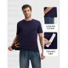 image:imagebaleaf Mens Sun Shirts with Pocket Short Sleeve T Shirts UPF 50 UV SPF Lightweight Quick Dry Hiking Fishing Rash GuardNavy Blue