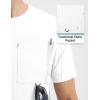 image:imagebaleaf Mens Sun Shirts with Pocket Short Sleeve T Shirts UPF 50 UV SPF Lightweight Quick Dry Hiking Fishing Rash GuardWhite