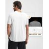 image:imagebaleaf Mens Sun Shirts with Pocket Short Sleeve T Shirts UPF 50 UV SPF Lightweight Quick Dry Hiking Fishing Rash GuardWhite