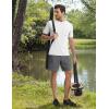 image:imagebaleaf Mens Sun Shirts with Pocket Short Sleeve T Shirts UPF 50 UV SPF Lightweight Quick Dry Hiking Fishing Rash GuardWhite