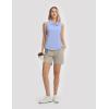 image:imagebaleaf Womens Golf Shirts Sleeveless Pockets Tennis Tops Workout Athletic Polo V Neck Collared UPFLight Blue