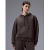 image:imagebaleaf Womens Loose Fleece lined Hooded SweatshirtDark Brown