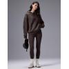 image:imagebaleaf Womens Loose Fleece lined Hooded SweatshirtDark Brown