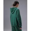 image:imagebaleaf Womens Loose Fleece lined Hooded SweatshirtDark Green