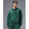 image:imagebaleaf Womens Loose Fleece lined Hooded SweatshirtDark Green