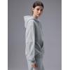 image:imagebaleaf Womens Loose Fleece lined Hooded SweatshirtHeather Light Gray