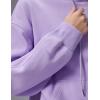 image:imagebaleaf Womens Loose Fleece lined Hooded SweatshirtLight Purple