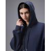 image:imagebaleaf Womens Loose Fleece lined Hooded SweatshirtNavy Blue