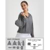 image:imagebaleaf Womens Sun Jackets Lightweight Packable Crop Shirts UPF 50 Long Sleeve Hoodie Water Resistant Zip Up Tops AthleticDark Gray