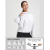 image:imagebaleaf Womens Sun Jackets Lightweight Packable Crop Shirts UPF 50 Long Sleeve Hoodie Water Resistant Zip Up Tops AthleticWhite