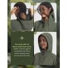image:imagebaleaf Womens Sun Jackets No Insert Lightweight Hiking Hoodie UPF 50 Workout Mosquito Clothes Long Sleeve UV with 2 PocketsArmy Green