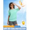 image:imagebaleaf Womens Sun Protection Shirts Short Sleeve UPF 50 Moisture Wicking Quick Dry Workout Tops for Hiking Running SummerLight Green