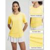 image:imagebaleaf Womens Sun Protection Shirts Short Sleeve UPF 50 Moisture Wicking Quick Dry Workout Tops for Hiking Running SummerYellow