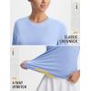 image:imagebaleaf Womens Workout Tops Short Sleeve Mesh Back Quick Dry Breathable UPF 50 Athletic Shirts for Running Gym Hiking TeeLight Blue