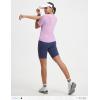 image:imagebaleaf Womens Workout Tops Short Sleeve Mesh Back Quick Dry Breathable UPF 50 Athletic Shirts for Running Gym Hiking TeeLight Purple
