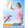 image:imagebaleaf Womens Workout Tops Short Sleeve Mesh Back Quick Dry Breathable UPF 50 Athletic Shirts for Running Gym Hiking TeeLight Purple