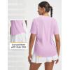 image:imagebaleaf Womens Workout Tops Short Sleeve Mesh Back Quick Dry Breathable UPF 50 Athletic Shirts for Running Gym Hiking TeeLight Purple