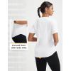 image:imagebaleaf Womens Workout Tops Short Sleeve Mesh Back Quick Dry Breathable UPF 50 Athletic Shirts for Running Gym Hiking TeeWhite