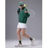 image:imagebaleaf Womens Yoga Loose Fit HalfZip Pullover HoodieDark Green