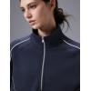 image:imagebaleaf Womens Yoga Loose Fit HalfZip Pullover HoodieNavy Blue