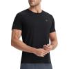 image:imagebaleaf Mens Cooling Workout Shirts Short Sleeve Running Athletic TShirts UPF 50 Sun Protection Quick Dry Moisture WickingBlack