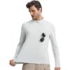 image:imagebaleaf Mens Long Sleeve Sun Shirts with Pocket 14 Zip Hiking Running Quick Dry Lightweight Rash Guard UV Outdoor ShirtLight Gray
