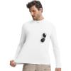 image:imagebaleaf Mens Long Sleeve Sun Shirts with Pocket 14 Zip Hiking Running Quick Dry Lightweight Rash Guard UV Outdoor ShirtWhite