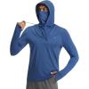 image:imagebaleaf Mens Sun Hoodies UPF 50 Separate Hood with Face Mask Long Sleeve Fishing Shirts UV Protection Rash GuardNavy Blue