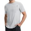 image:imagebaleaf Mens Sun Shirts with Pocket Short Sleeve T Shirts UPF 50 UV SPF Lightweight Quick Dry Hiking Fishing Rash GuardLight Gray