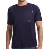 image:imagebaleaf Mens Sun Shirts with Pocket Short Sleeve T Shirts UPF 50 UV SPF Lightweight Quick Dry Hiking Fishing Rash GuardNavy Blue