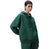 image:imagebaleaf Womens Loose Fleece lined Hooded SweatshirtDark Green