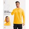 image:imagebaleaf Mens UPF 50 Sun Protection Hoodie Shirts Kangaroo Pocket UV SPF Performance Fishing Long Sleeve Rash Guard