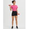 image:imagebaleaf Womens Open Back Workout Tops Short Sleeve Crop Yoga Shirts Lightweight Athletic Gym Exercise TShirts