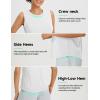 image:imagebaleaf Womens Workout Tank Tops Open Back Yoga Top High Neck Sleeveless Shirts Running Loose Fit Athletic GymWhite