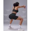 image:imagebaleaf Sweatleaf Womens Biker Shorts 5 High Waist Tummy Control Butt Lifting Yoga Workout Running Spandex Short PantsBlack