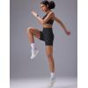 image:imagebaleaf Sweatleaf Womens Biker Shorts 5 High Waist Tummy Control Butt Lifting Yoga Workout Running Spandex Short PantsBlack