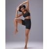 image:imagebaleaf Sweatleaf Womens Biker Shorts 5 High Waist Tummy Control Butt Lifting Yoga Workout Running Spandex Short PantsBlack