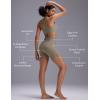 image:imagebaleaf Sweatleaf Womens Biker Shorts 5 High Waist Tummy Control Butt Lifting Yoga Workout Running Spandex Short PantsKhaki