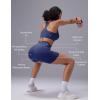 image:imagebaleaf Sweatleaf Womens Biker Shorts 5 High Waist Tummy Control Butt Lifting Yoga Workout Running Spandex Short PantsNavy Blue