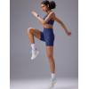 image:imagebaleaf Sweatleaf Womens Biker Shorts 5 High Waist Tummy Control Butt Lifting Yoga Workout Running Spandex Short PantsNavy Blue