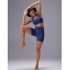 image:imagebaleaf Sweatleaf Womens Biker Shorts 5 High Waist Tummy Control Butt Lifting Yoga Workout Running Spandex Short PantsNavy Blue