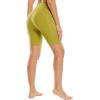 image:imagebaleaf Sweatleaf Womens Light Compression Biker Shorts 8 High Waisted Yoga Gym Spandex Shorts Side PocketsGreen