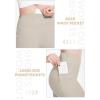 image:imagebaleaf Womens 10 Long Bermuda Shorts Above Knee Length with 3 Pockets Walking Athletic Workout High Rise Yoga RunningLight Khaki