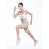 image:imagebaleaf Womens 10 Long Bermuda Shorts Above Knee Length with 3 Pockets Walking Athletic Workout High Rise Yoga RunningLight Khaki