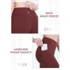 image:imagebaleaf Womens 10 Long Bermuda Shorts Above Knee Length with 3 Pockets Walking Athletic Workout High Rise Yoga RunningWine Red
